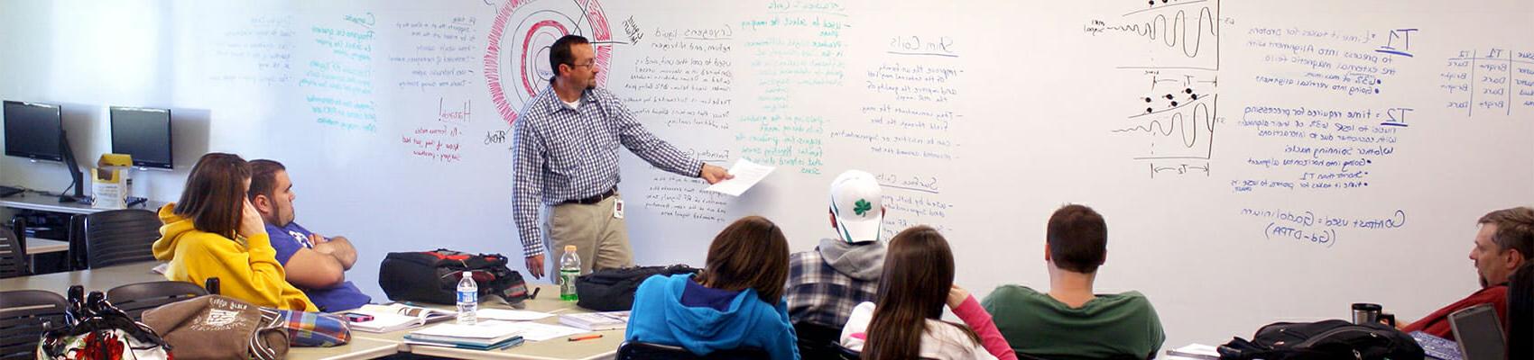 Radiography Professor at white board